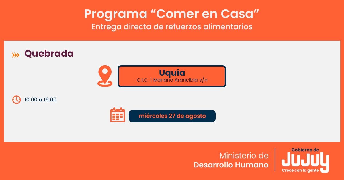 Se cumplirá la entrega de Unidades Alimentarias en localidades de Puna y Quebrada