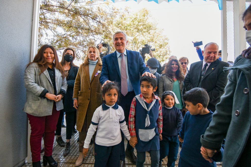 Gerardo Morales inauguró un nuevo jardín de infantes en Perico