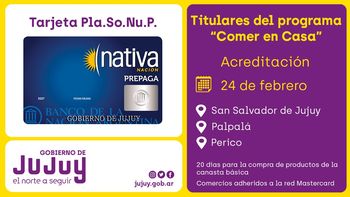 comer en casa: acreditaran la tarjeta en region valles