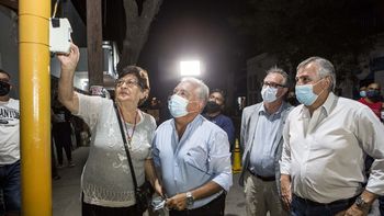 el gobernador morales junto al intendente bravo inauguraron alumbrado publico y pavimento en san pedro 