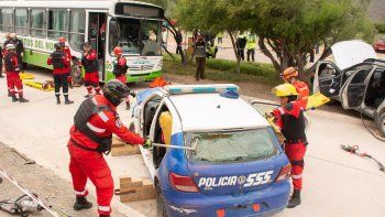 la vienne: servicios de emergencia de ambos estados realizaron un simulacro  en tumbaya