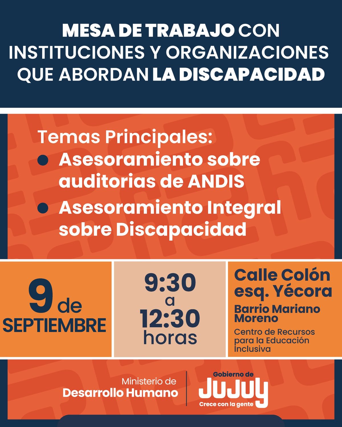 Convocan a Mesa sobre Discapacidad en barrio Mariano Moreno