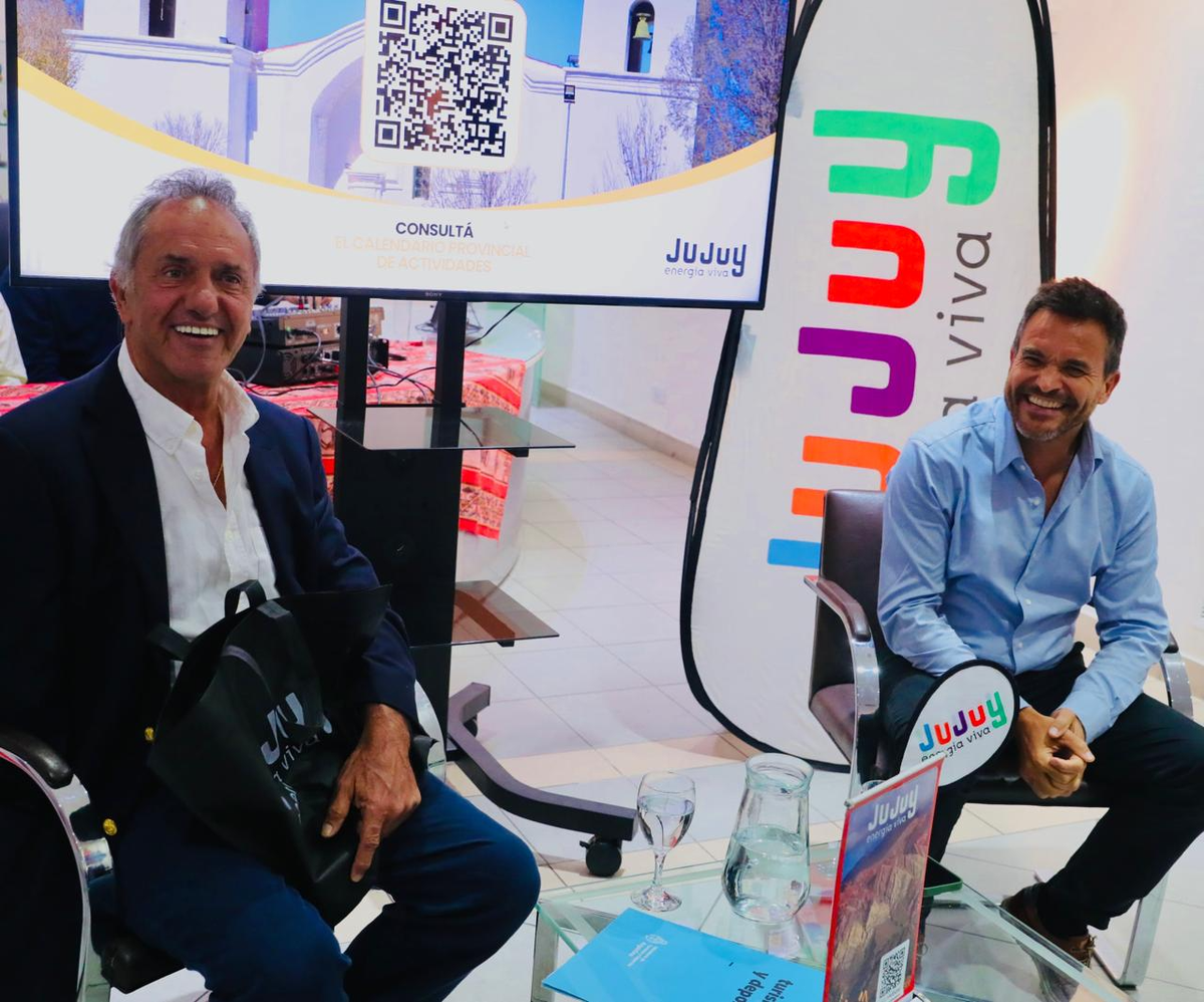 Daniel Scioli, Secretario de Turismo, Ambiente y Deportes de la Nación junto a Federico Posadas, Ministro de Cultura y Turismo de Jujuy