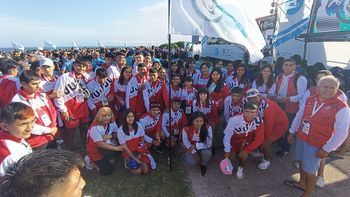juegos evita de playa: los chicos jujenos participaron del acto inaugural