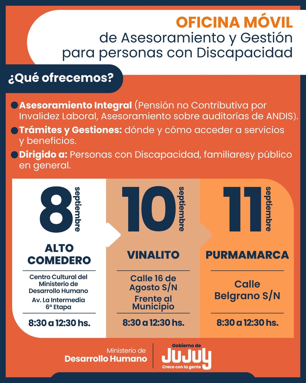 Oficina Móvil de Gestión para personas con discapacidad recorre la provincia
