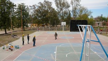 palpala: 90% de avance en las obras en la asociacion de basquet, en barrio santa barbara