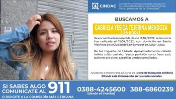intensa busqueda de la joven gabriela mendoza