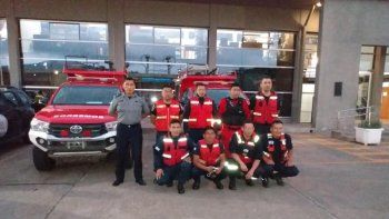 llegaron a corrientes  brigadistas y bomberos jujenos enviados por el gobierno de la provincia