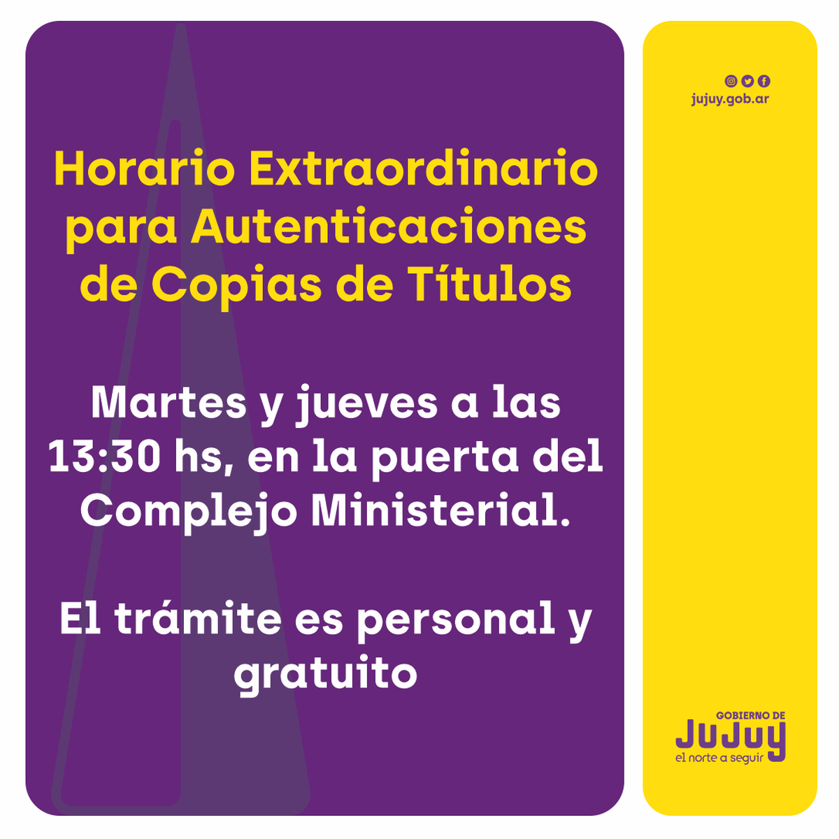 Habilitan horario extraordinario para autenticaciones de copias de títulos