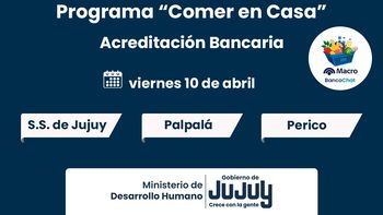 Comer en Casa: acreditación para San Salvador de Jujuy, Perico y Palpalá