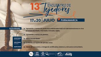 13° Encuentro Provincial de Tejedores en Purmamarca: saberes, oficios y cultura comunitaria