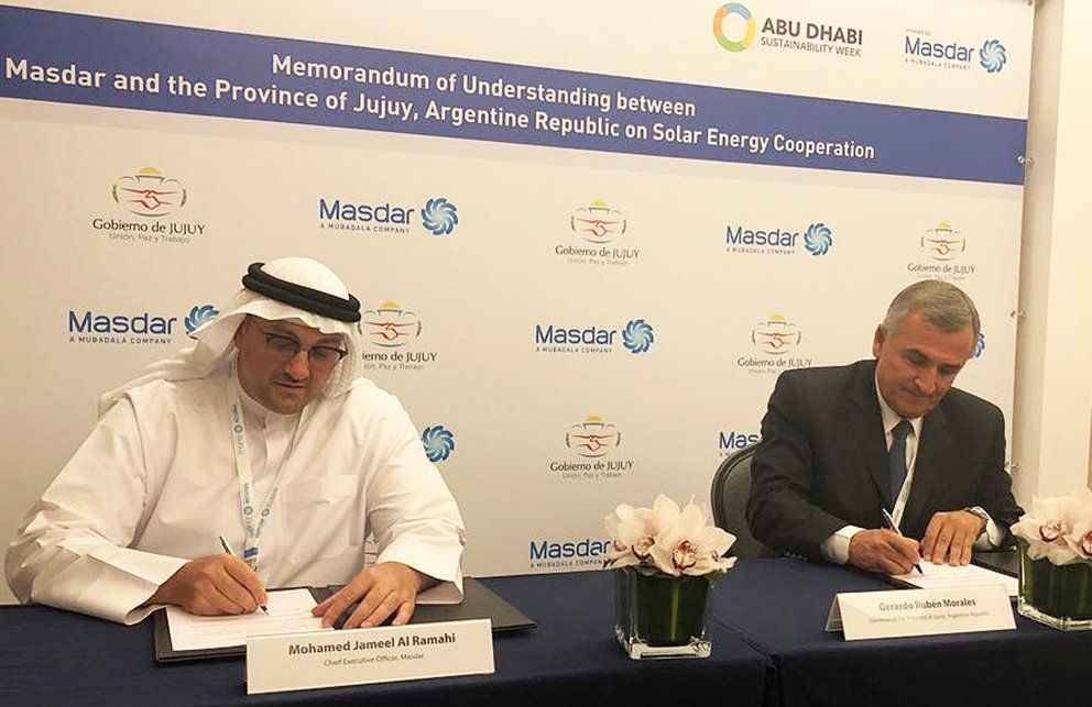 Jujuy inicia cooperación sobre energía Solar con empresa Masdar
