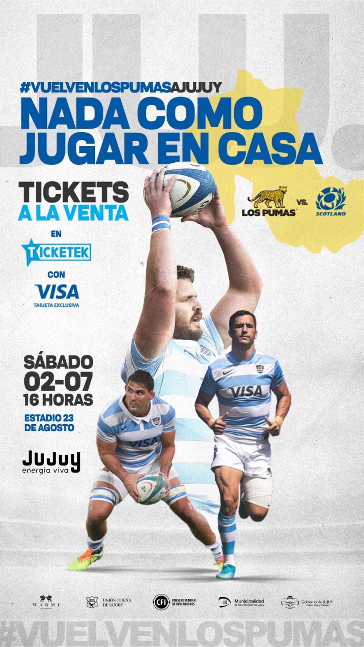 Los Pumas vuelven a jugar en Jujuy