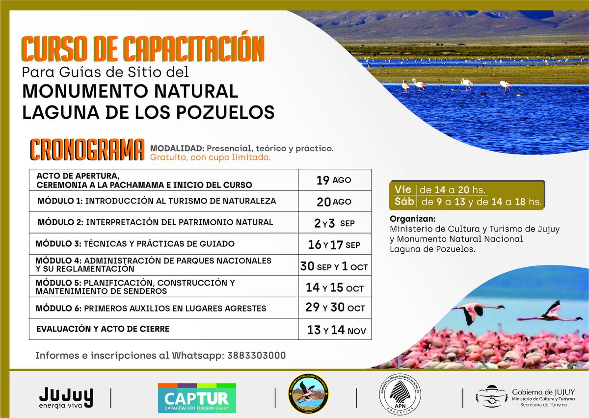 Capacitan en turismo a jóvenes de la zona de Laguna de los Pozuelos