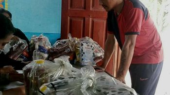 unidades alimentarias del programa comer en casa para familias de vinalito