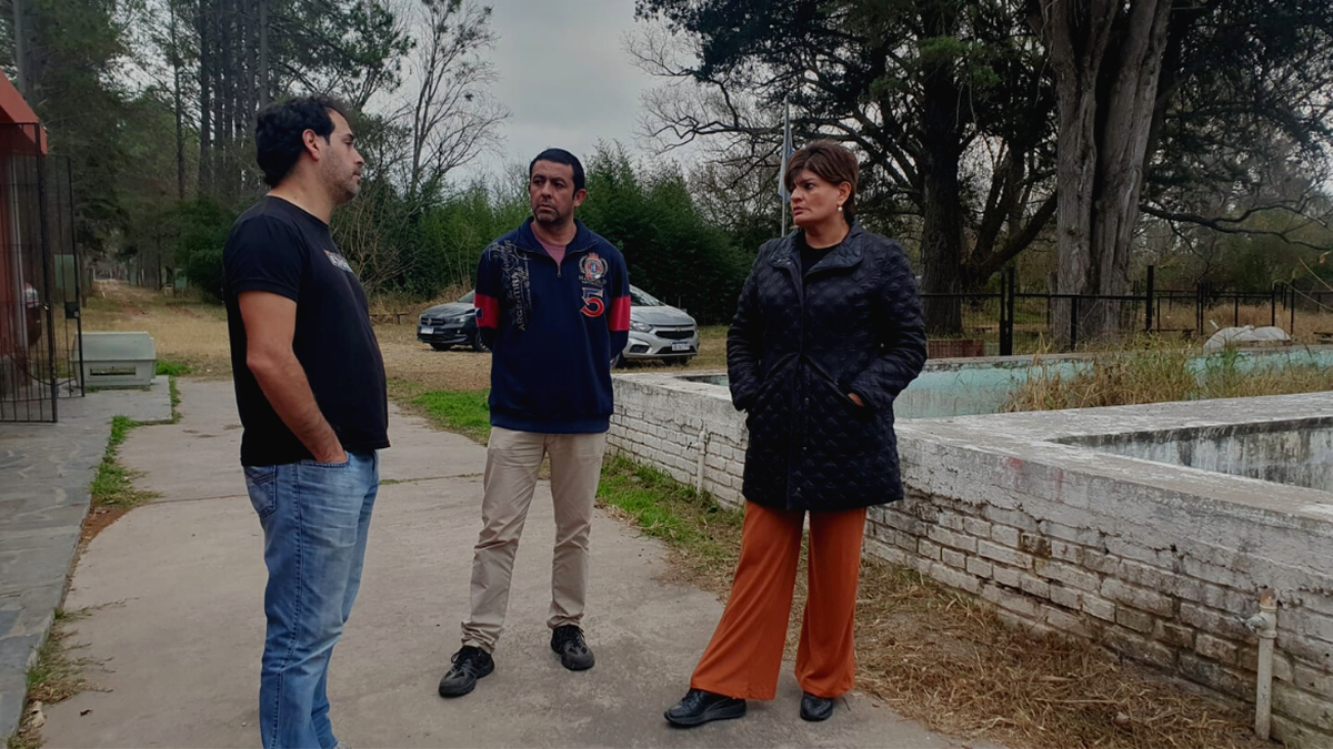 Mar&iacute;a In&eacute;s Zigar&aacute;n en el CAFAJu, junto a Miguel Martinez y Eduardo Vargas