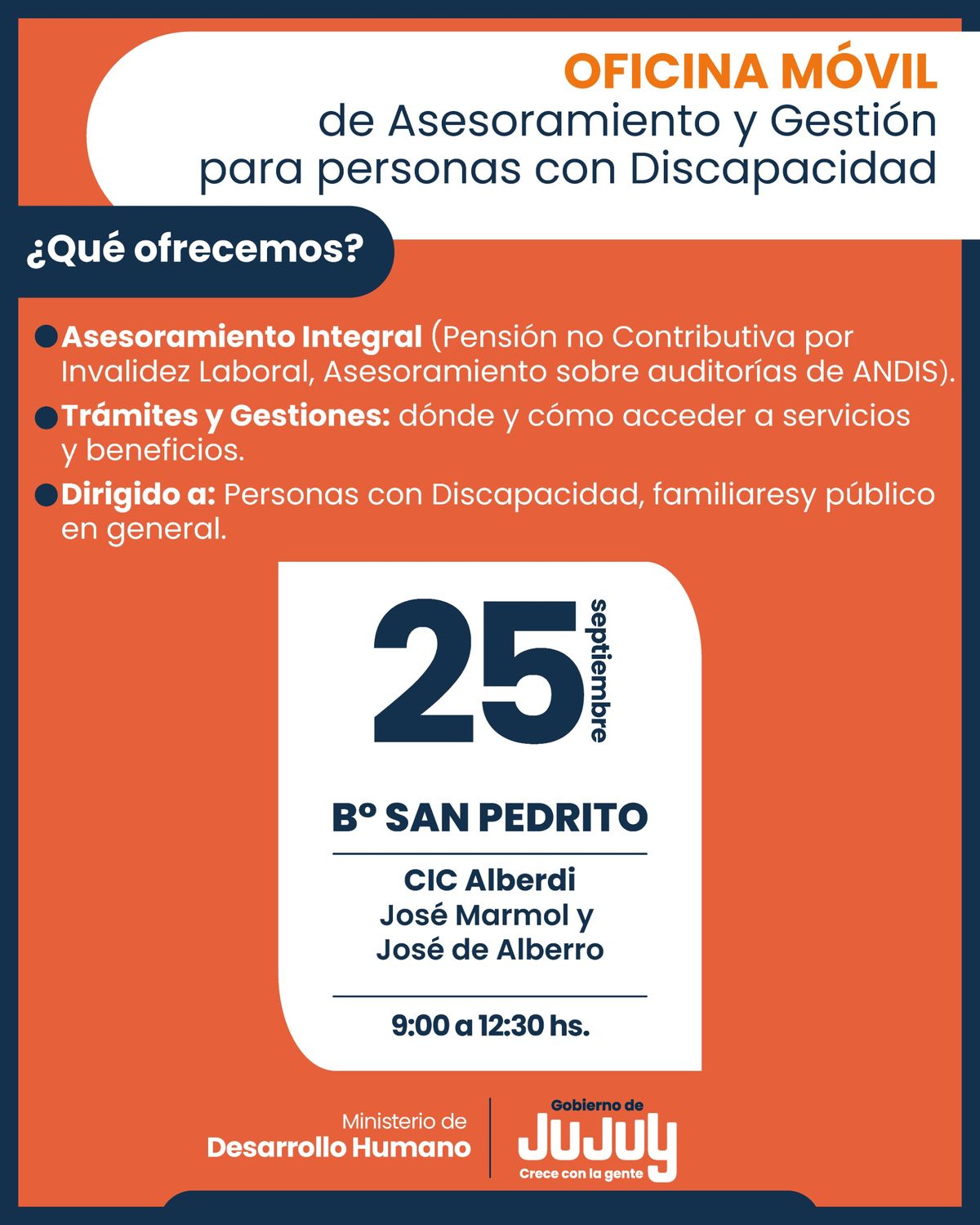 Discapacidad: oficina de asesoramiento llega a barrio San Pedrito
