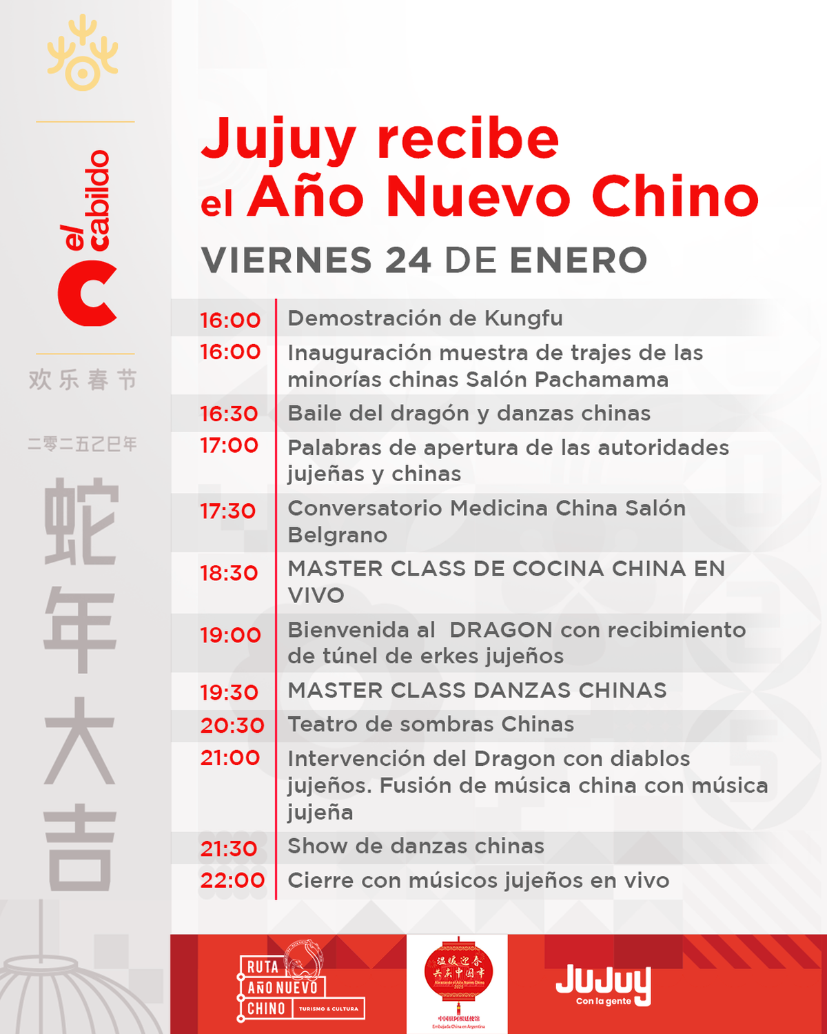 Como parte de los festejos oficiales de la Embajada de la República Popular de China se celebra el Año Nuevo Chino en Jujuy