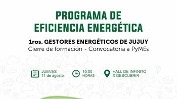 La formación del Programa de Eficiencia Energética estuvo a cargo de docentes de la UNJu. Ahora, se covocará a pymes del sector productivo y de turismo para diagnósticos energéticos en sus establecimientos. La formación del Programa de Eficiencia Energética estuvo a cargo de docentes de la UNJu. Ahora, se covocará a pymes del sector productivo y de turismo para diagnósticos energéticos en sus establecimientos.