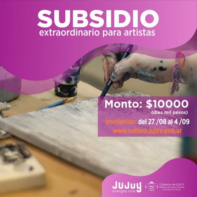 Subsidios para artesanos y Artistas