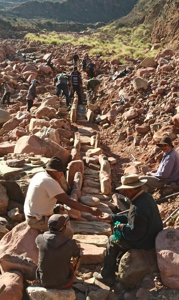 Las obras de Hídricos en Caspalá propician seguridad y riego recuperando saberes con trabajo local.
