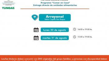 comer en casa: familias de arrayanal recibiran unidades alimentarias