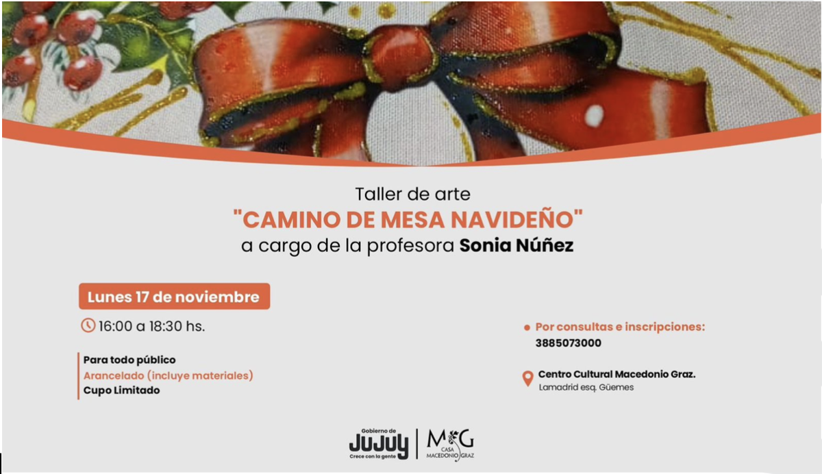 Taller Camino de Mesa Navideño invita a preparar la mesa para las fiestas con arte y creatividad