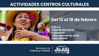 Programación en los centros y espacios culturales de San Salvador de Jujuy en Carnaval
