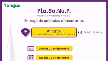 comer en casa: familias de caimancito y el piquete recibiran las unidades alimentarias