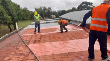 avanza la refaccion de la escuela juana azurduy de monterrico