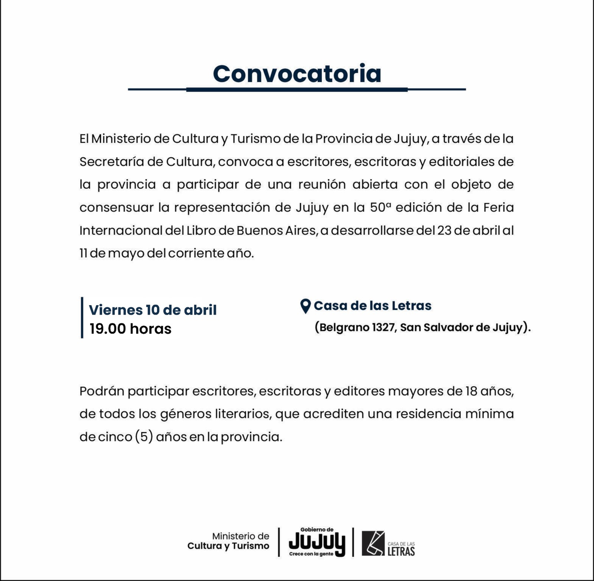 Detalles sobre la nueva convocatoria Detalles sobre la nueva convocatoria