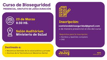Invitan al Curso en Bioseguridad para mecánicos dentales y estudiantes de la especialidad