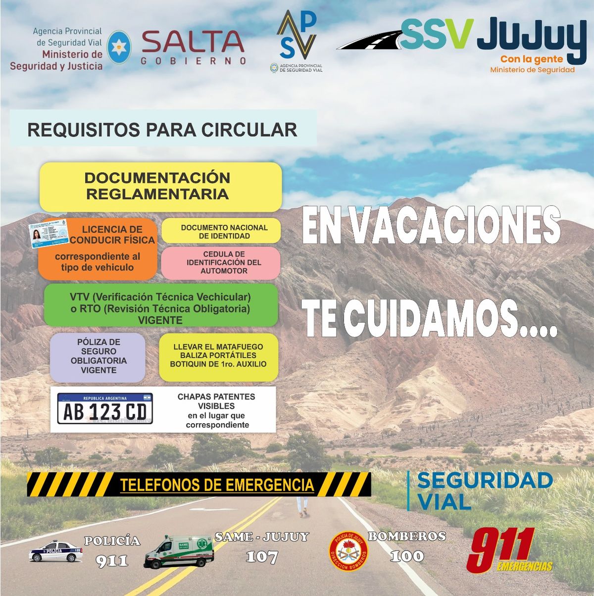 Jujuy y Salta articulan acciones para el tránsito seguro de turistas