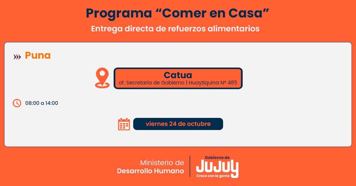 Familias de la Puna recibirán refuerzos alimentarios Familias de la Puna recibirán refuerzos alimentarios