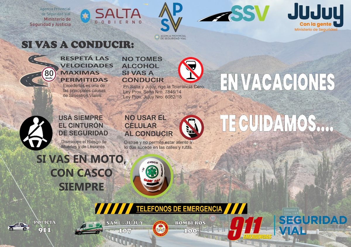 Jujuy y Salta articulan acciones para el tránsito seguro de turistas