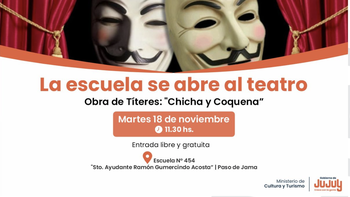 Chicha y Coquena, los títeres llevan magia y enseñanzas ancestrales a la escuela de Paso de Jama