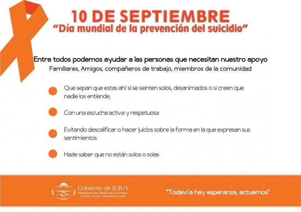 10 de septiembre: Día Mundial de Prevención del Suicidio