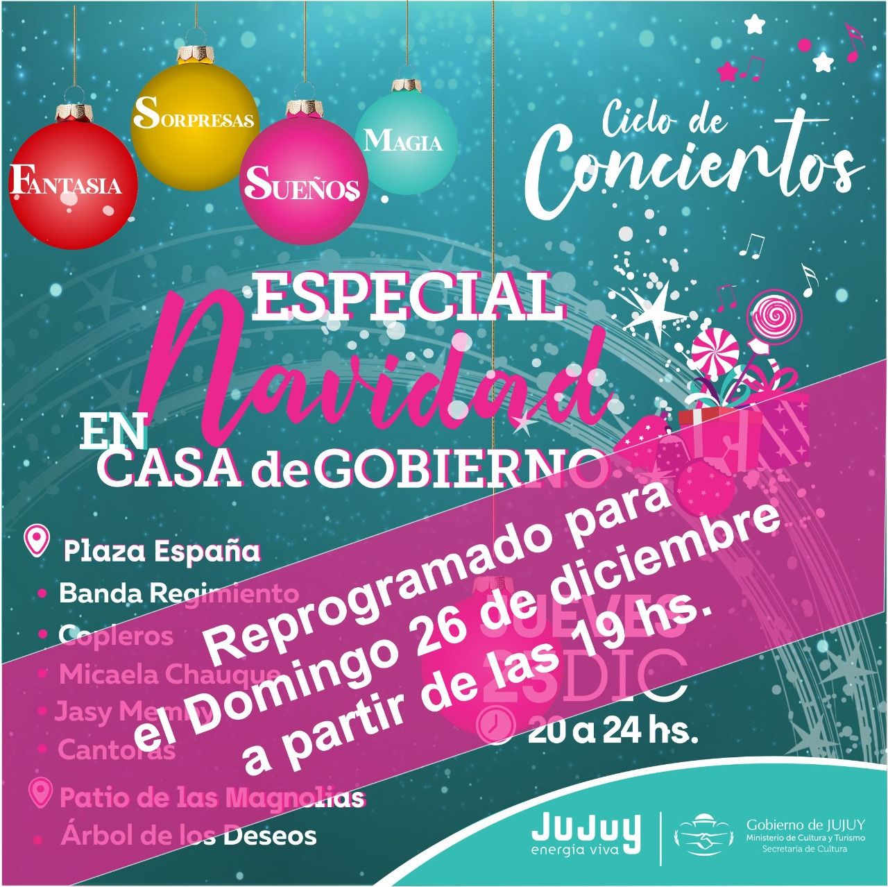 especial de navidad reprogramado para el domingo 26 de diciembre