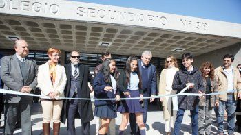 morales inauguro el nuevo edificio del secundario 38 de las pampitas