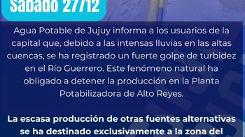 Cuatro barrios afectados por altos niveles de turbiedad en el Río Guerrero