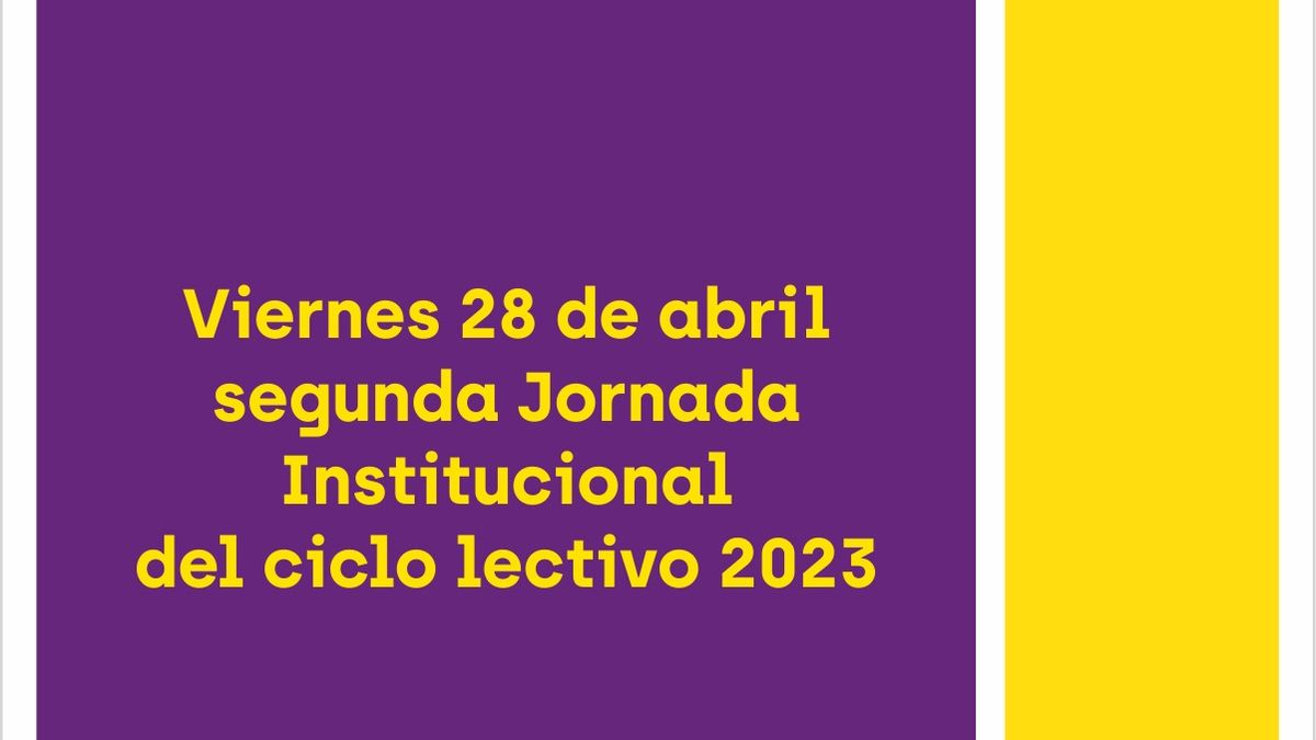 El viernes 28 de abril se realizará la segunda Jornada Institucional