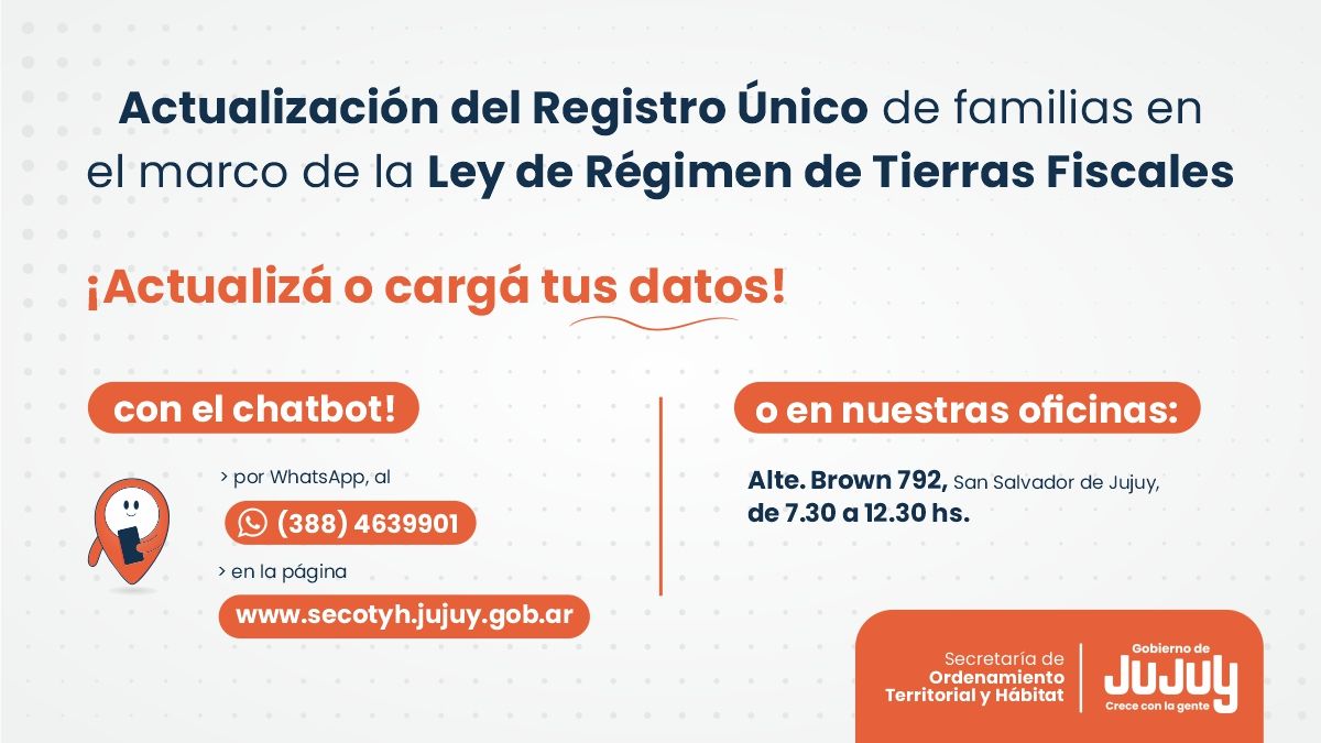 Lotes fiscales: carga y actualización de datos en el Registro Único