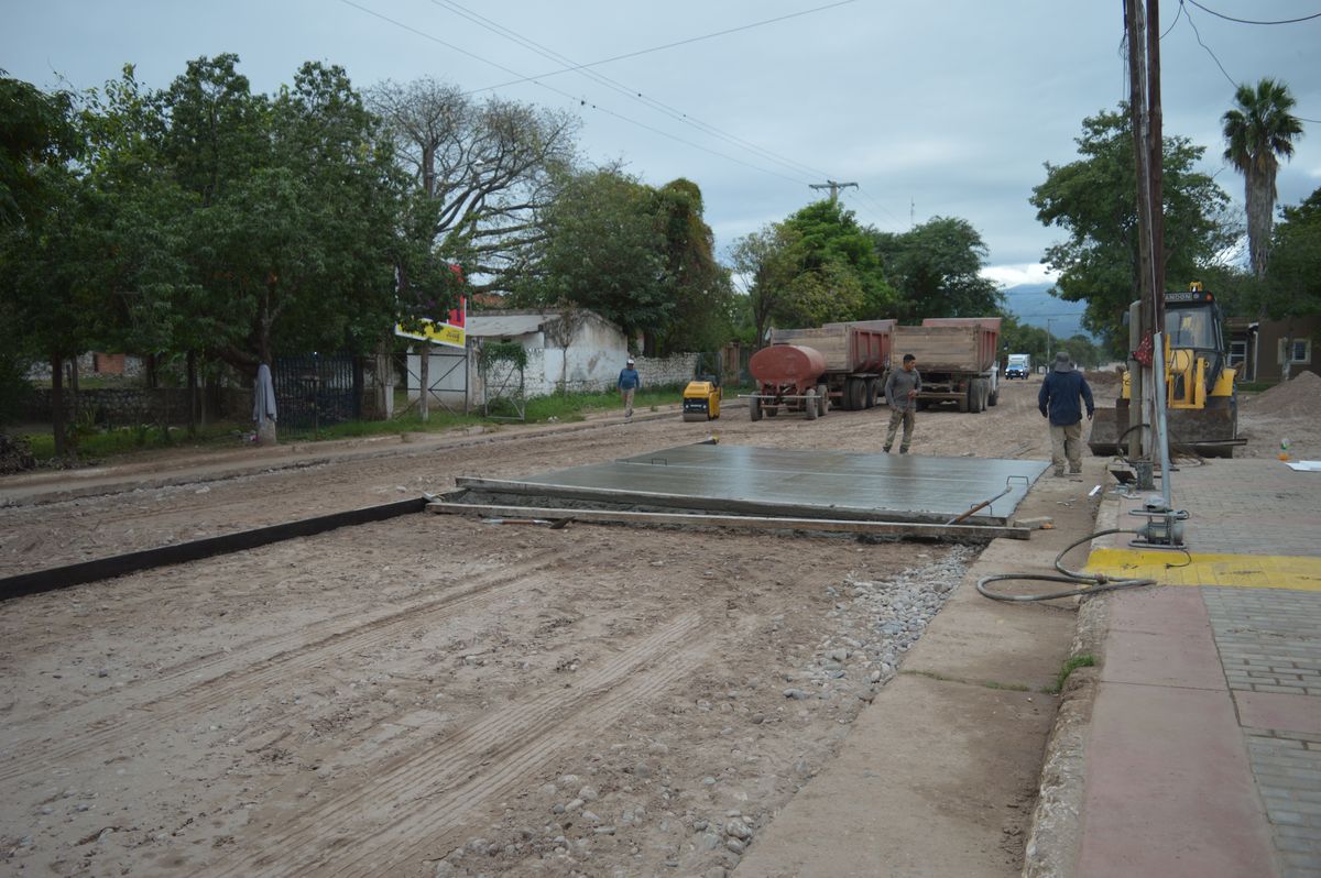 Las obras de pavimento sobre avenida Chaco