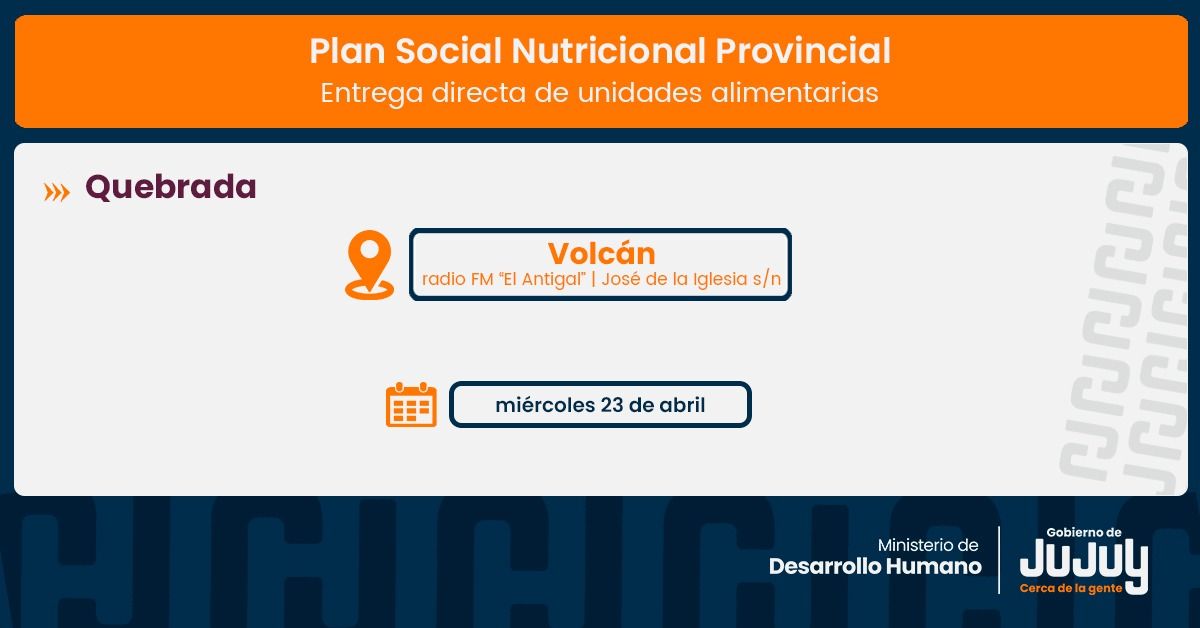 Entregarán refuerzos alimentarios en cuatro localidades de Quebrada Entregarán refuerzos alimentarios en cuatro localidades de Quebrada