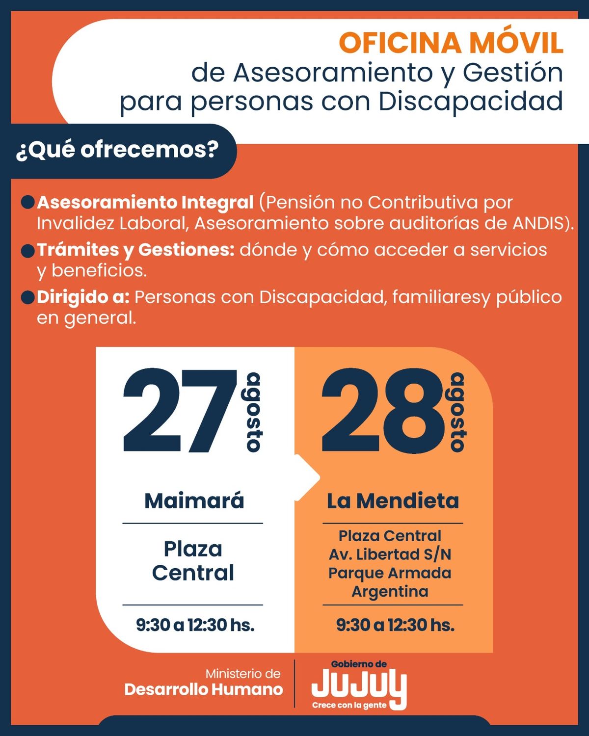 Oficina Móvil de Asesoramiento y Gestión llega a Maimará y La Mendieta