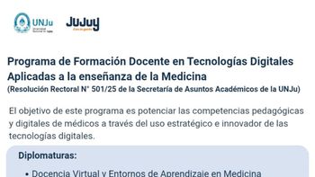En mayo inicia la diplomatura en Docencia Virtual y Entornos de Aprendizaje en Medicina