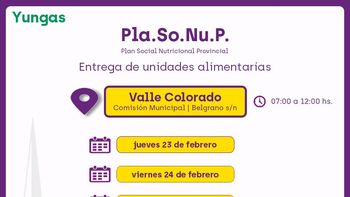 comer en casa: entregaran modulos en valle colorado