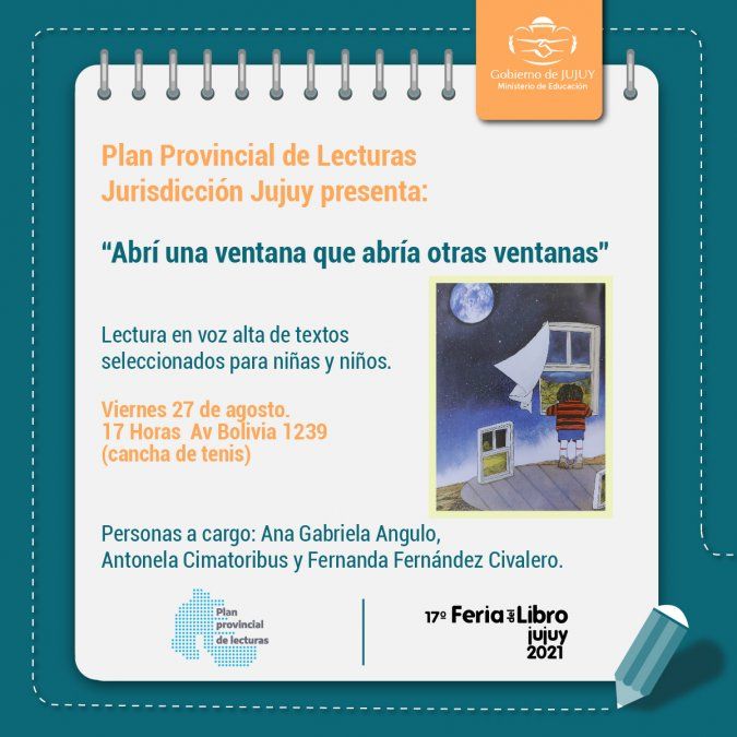 Actividad del 27 de agosto en la Feria del Libro Actividad del 27 de agosto en la Feria del Libro