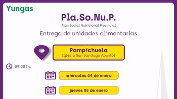 comer en casa: en pampichuela entregaran unidades alimentarias