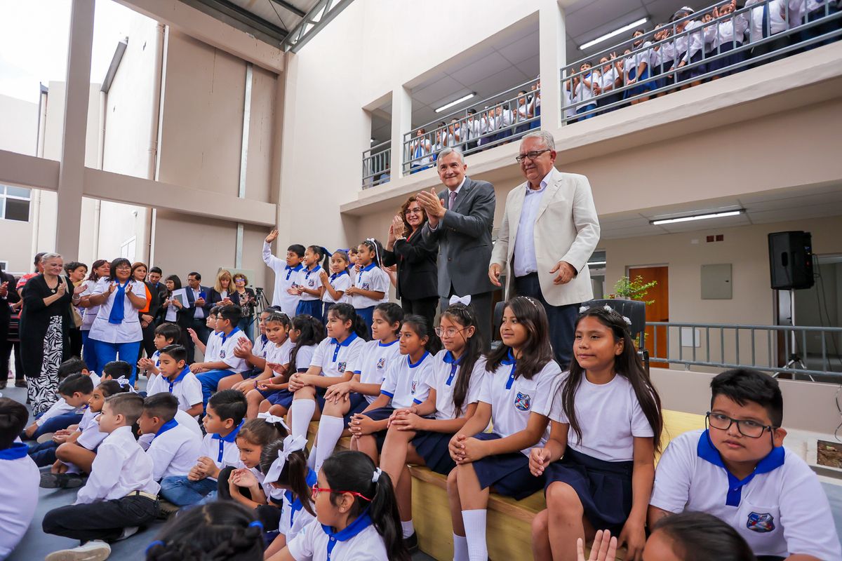 Morales inauguró el nuevo edificio de la Escuela N° 221 Unión Latinoamericana de San Pedro